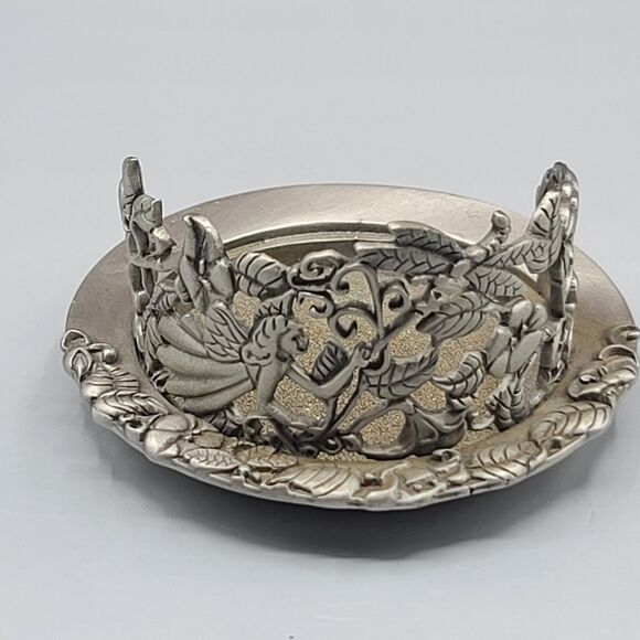 Vintage Pewter Fairy & Dragonfly Decorative Candleholder By PartyLite - Picture 3 of 10